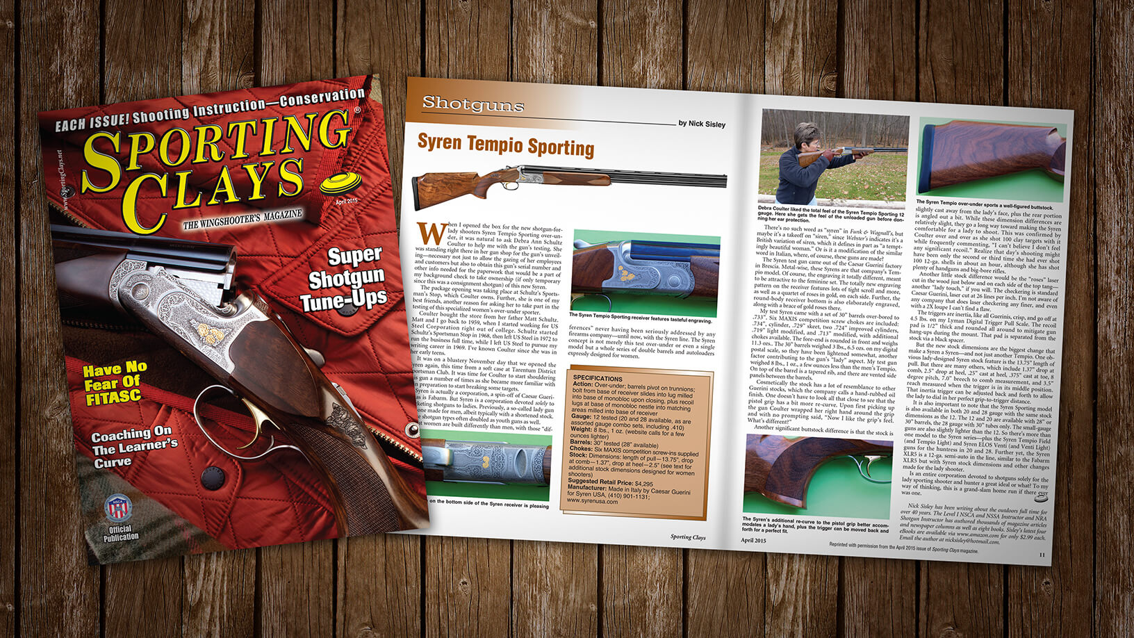 [Sporting Clays Magazine 04.15] Shotguns: Syren Tempio Sporting