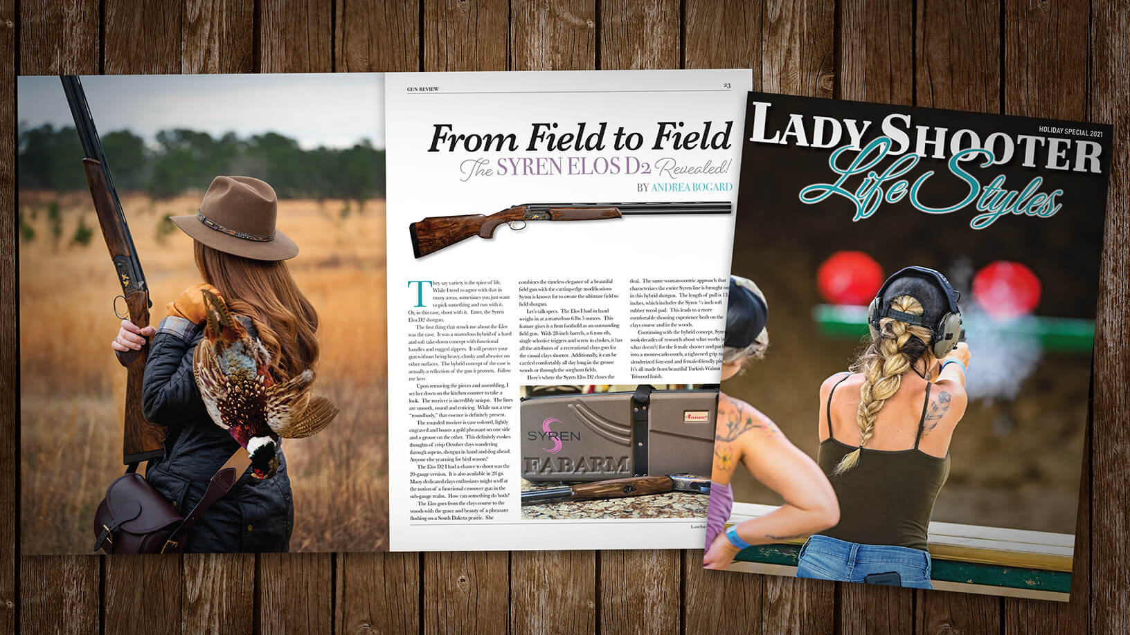 [Lady Shooter Lifestyles 12:21] From Field to Field: The Syren Elos D2 Revealed by Andrea Bogard