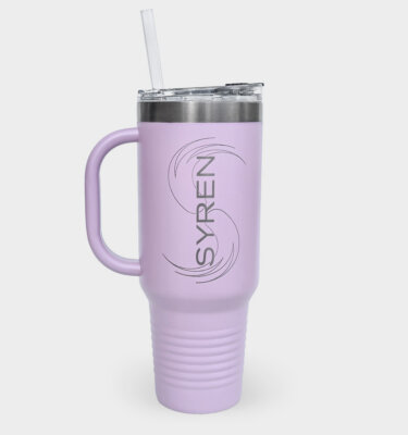 Syren 40oz. Travel Mug w/ Lid & Straw (Moody Lilac)